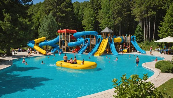Découvrez l'immense parc aquatique du camping le ranc davaine